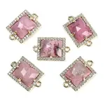 Natural Rhodonite Faceted Rectangle Links