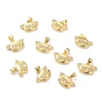 Brass Micro Pave Cubic Zirconia Pendants
