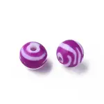 Opaque Striped Acrylic Beads