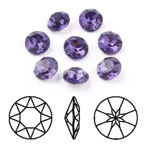 Pointed Back & Back Plated K9 Glass Rhinestone Cabochons