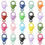 20Pcs Spray Painted Eco-Friendly Alloy Lobster Claw Clasps