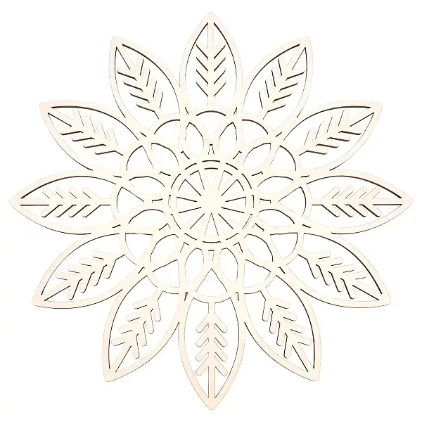 Laser Cut Wooden Cup Mat