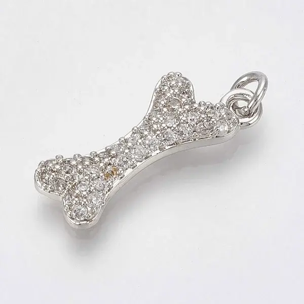 Brass Micro Pave Cubic Zirconia Pendants