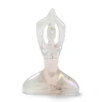 Electroplate Natural Quartz Crystal Yoga Goddess Decorations