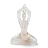 Electroplate Natural Quartz Crystal Yoga Goddess Decorations