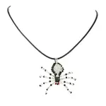 Braided Glass Seed Bead Spider Pendant Necklaces