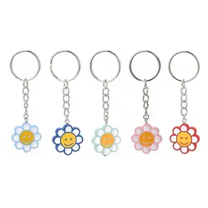 Flower Acrylic Pendant Keychain