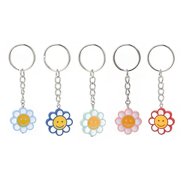 Flower Acrylic Pendant Keychain