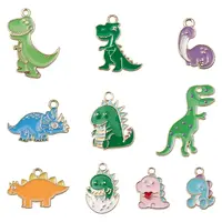 10Pcs 10 Styles Alloy Enamel Pendants
