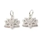 Brass Micro Pave Clear Cubic Zirconia Pendants