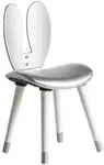 Dětská židlička králíček hippo - stříbrná/bílá