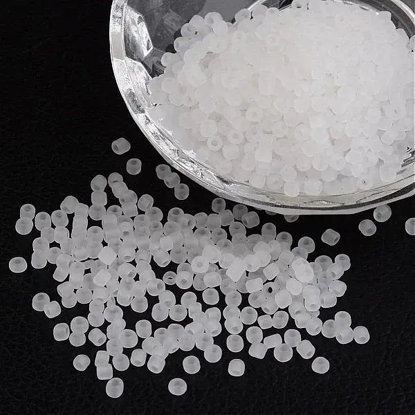 8/0 Frosted Round Glass Seed Beads