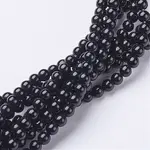 Natural Black Onyx Round Beads Strands
