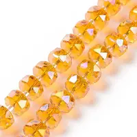 Transparent Electroplate Glass Beads Strands