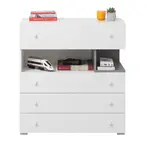 Šuplíková komoda omega - bílá/beton