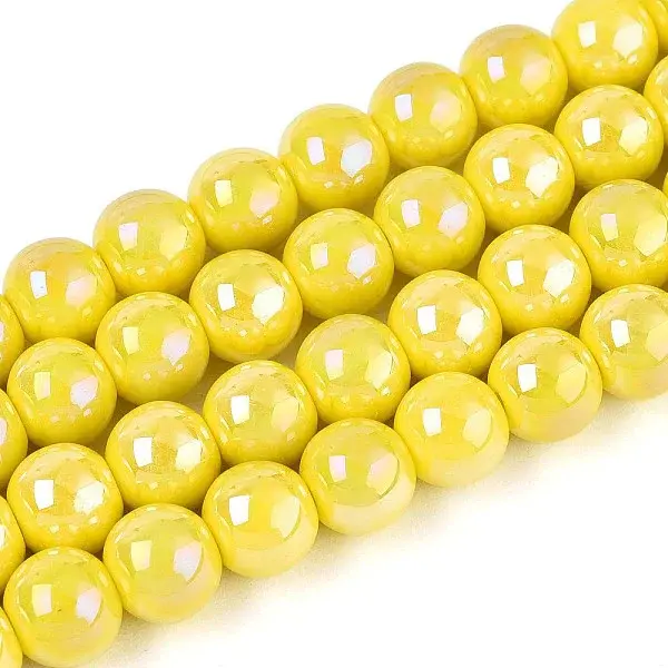 Electroplate Opaque Glass Beads Strands