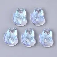 Electroplate Transparent Glass Pendants
