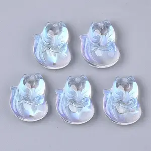 Electroplate Transparent Glass Pendants