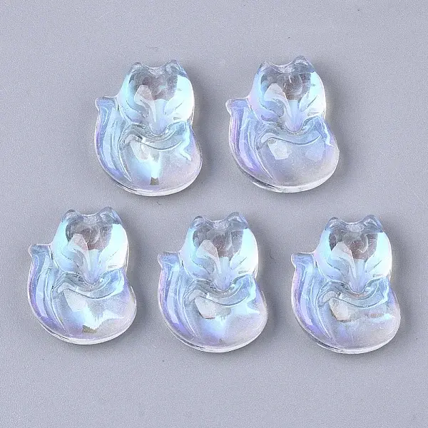 Electroplate Transparent Glass Pendants