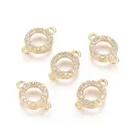 Brass Micro Pave Cubic Zirconia Links connectors