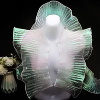 Polyester Gradient Pleated Lotus Leaf Lace Fabric