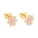 304 Stainless Steel Enamel Stud Earrings