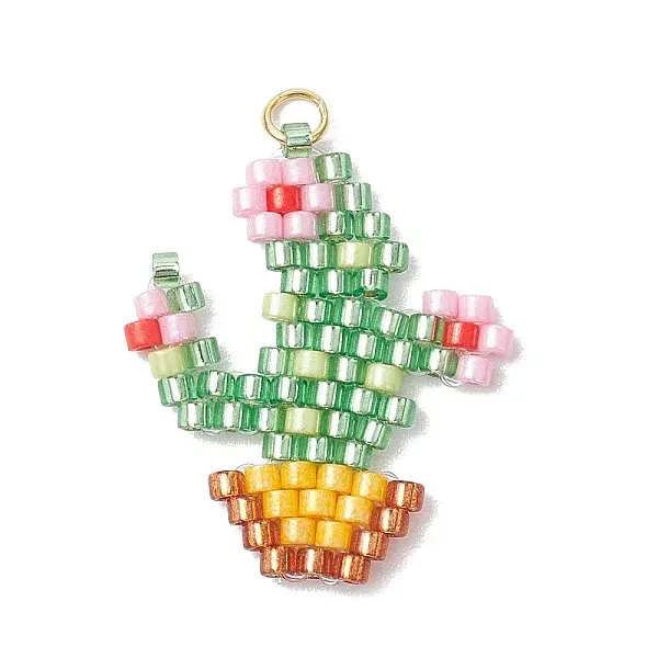 Beaded Cactus Charms
