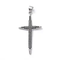 Brass Micro Pave Cubic Zirconia Pendants