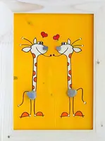 Obr 063 obrázek žirafy žlutý - s - 200x250mm