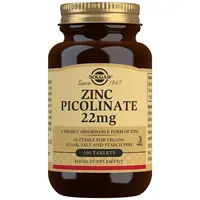 Solgar Zinc Picolinate 22 mg tablety pro krásné vlasy, pleť a nehty 100 tbl