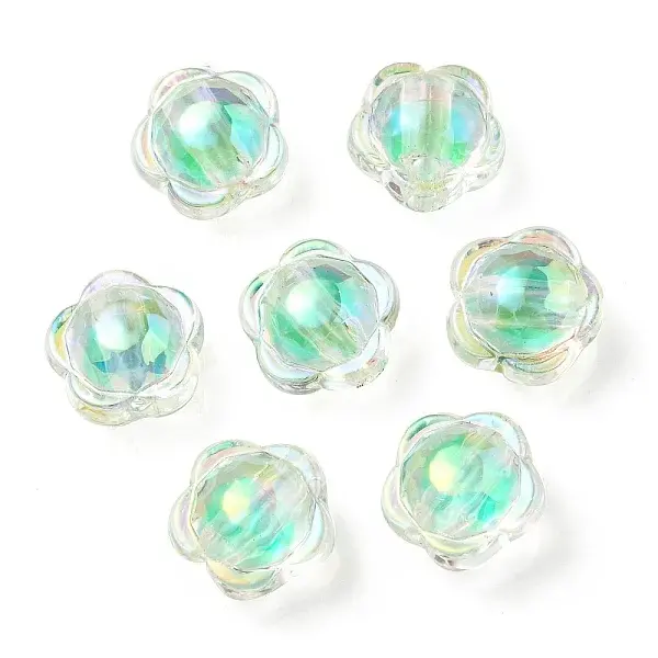 UV Plating Rainbow Iridescent Acrylic Beads