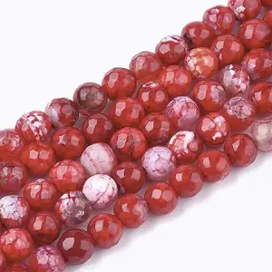Natural Crackle Agate Beads Strands