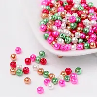 Christmas Mix Pearlized Glass Pearl Beads