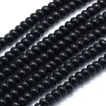 Synthetic Black Stone Beads Strands