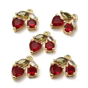 Brass Micro Pave Cubic Zirconia Pendants