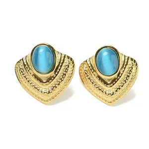 Cat Eye Stud Earrings