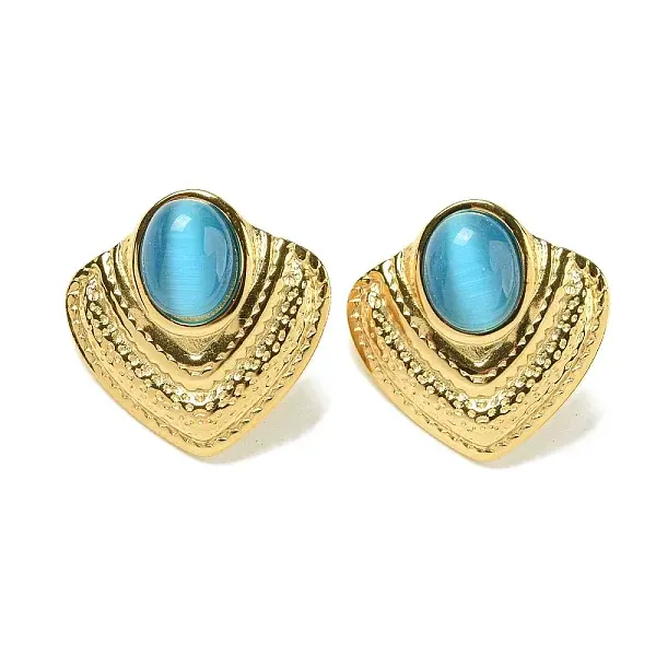 Cat Eye Stud Earrings