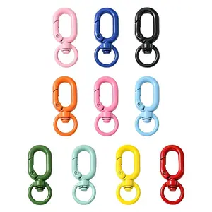 10Pcs Spray Painted Alloy Swivel Clasps