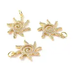 Brass Micro Pave Clear Cubic Zirconia Pendants