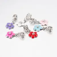 Tibetan Style Alloy Enamel European Dangle Charms