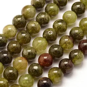 Natural Green Garnet Beads Strands