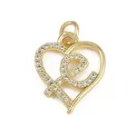 Brass Micro Pave Clear Cubic Zirconia Pendants