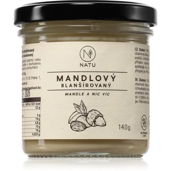 NATU Mandľový krém blanšírovaný orechová nátierka 140 g