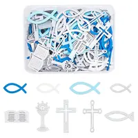 180Pcs 9 Style Poplar Wood Decorations