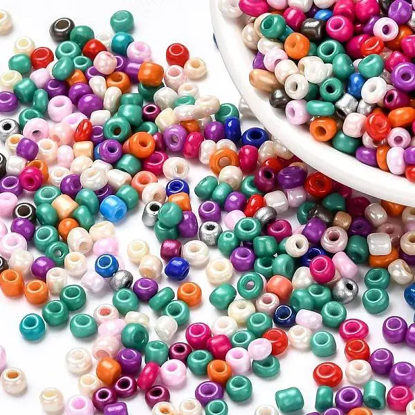 8/0 Mixed Style Round Glass Seed Beads