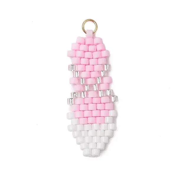 Ballet Shoes Glass Seed Beads Beaded Pendants