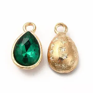 Faceted Glass Rhinestone Pendants