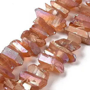 Natural Quartz Crystal Points Beads Strands