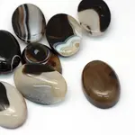 Oval Dyed Natural Striped Agate/Banded Agate Cabochons