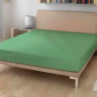 34-jersey prostěradlo - olivová - 120 x 200 cm